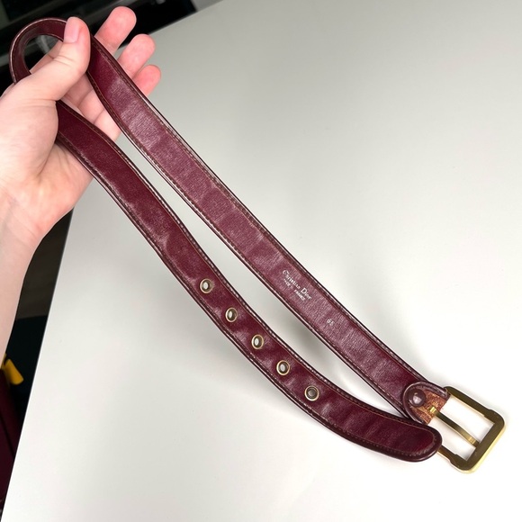 Christian Dior Trotter belt canvas / leather